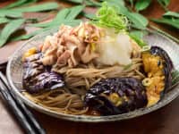 茶美豚とナスのおろしそば・うどん