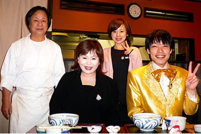 今夜はえみぃ～GO!!の取材で松屋町店のカレーうどんを食べに来てくださった上沼恵美子さん・麒麟川島さん