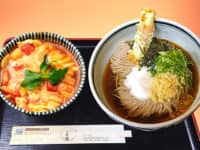 トマトと長芋のチーズリゾット付ぶっかけうどん・そば定食