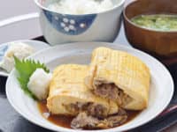 肉巻き弁当(味噌汁付き)