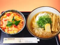 トマトと長芋のチーズリゾット付うどん・そば定食