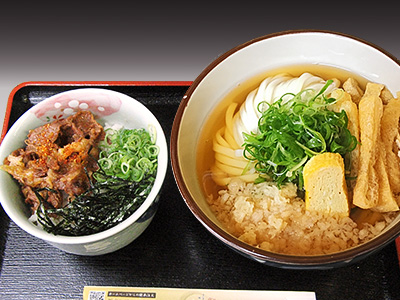 肉めし付きうどんそば定食