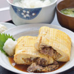 肉巻き弁当(味噌汁付き)