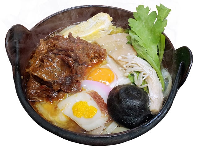 牛すじ鍋焼きうどん