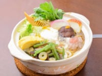 山菜鍋焼きうどん